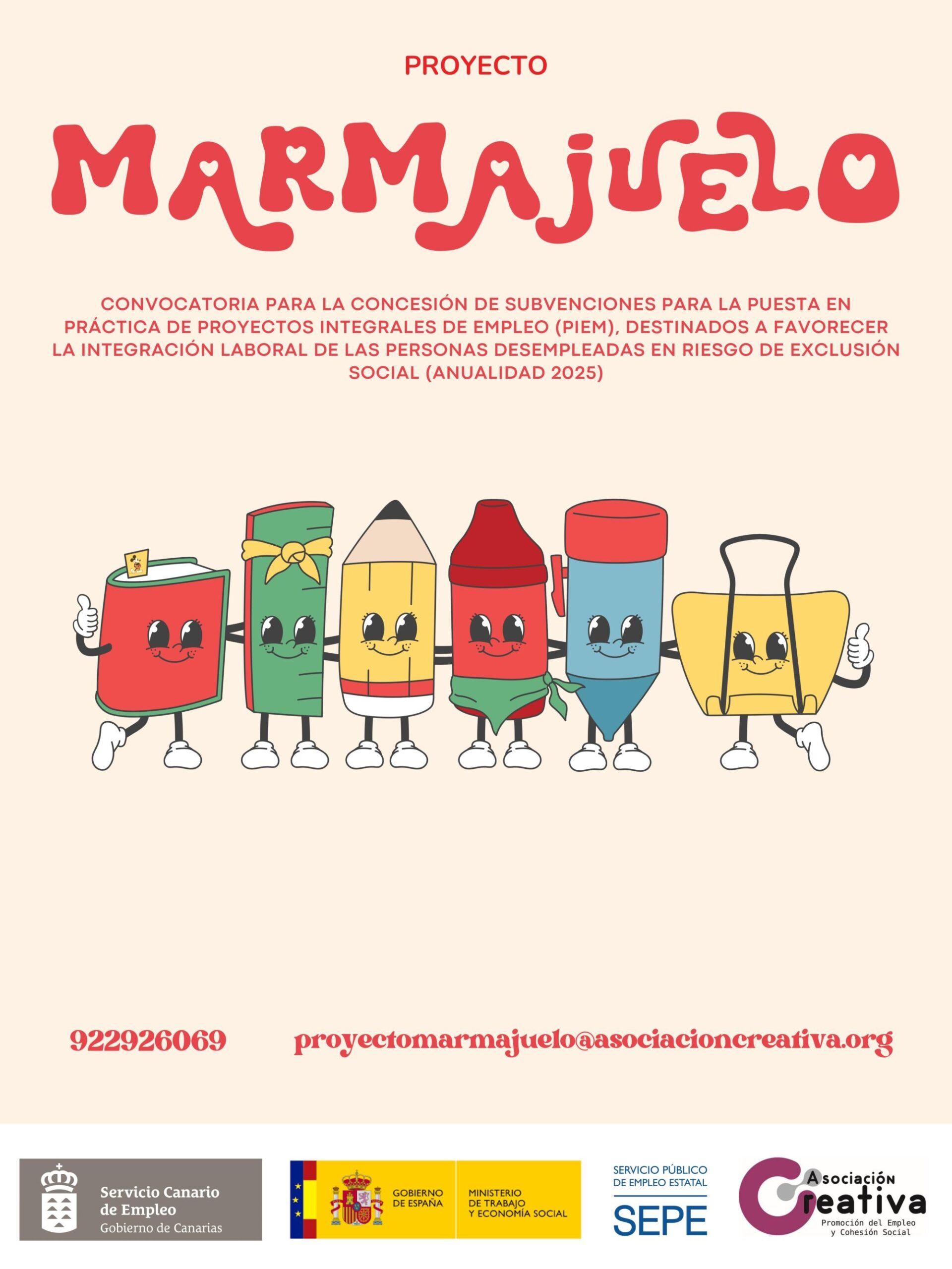 Cartel del Programa Integral de Empleo Marmajuelo